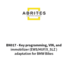 Picture of BN017 - Key programming, VIN, and immobilizer (EWS/HUF/X_SLZ ) adaptation for BMW Bikes