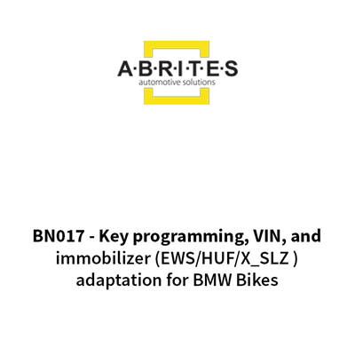 Picture of BN017 - Key programming, VIN, and immobilizer (EWS/HUF/X_SLZ ) adaptation for BMW Bikes