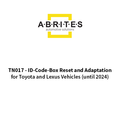 Picture of TN017- ID-Code-Box Reset and Adaptation for Toyota and Lexus Vehicles (until 2024)