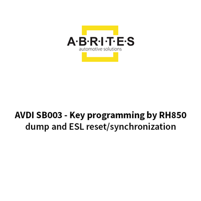 Picture of AVDI SB003 - Key programming by RH850 dump and ESL reset/ synchronization