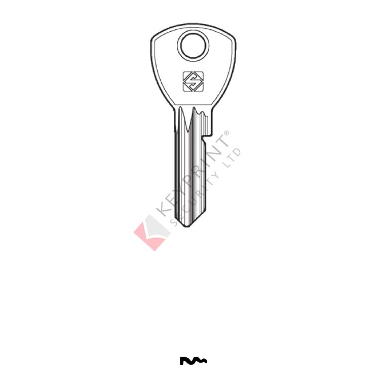 Silca AB76 Cylinder Key Blank for Abus