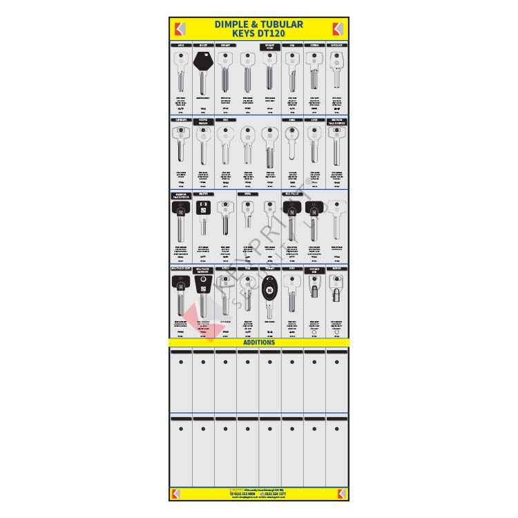 Dimple and Tubular Key Board DT120 - Board Only