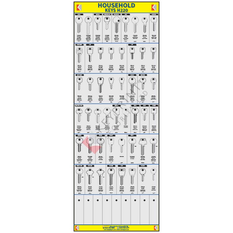 Household Cylinder Key Board H220 - Board only