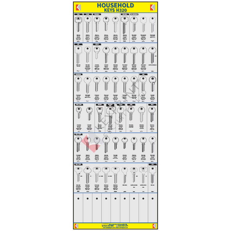 Household Cylinder Key Board H320 - Board only