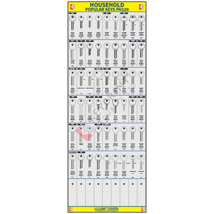 Popular Household Cylinder Key Board PH120 - Board only