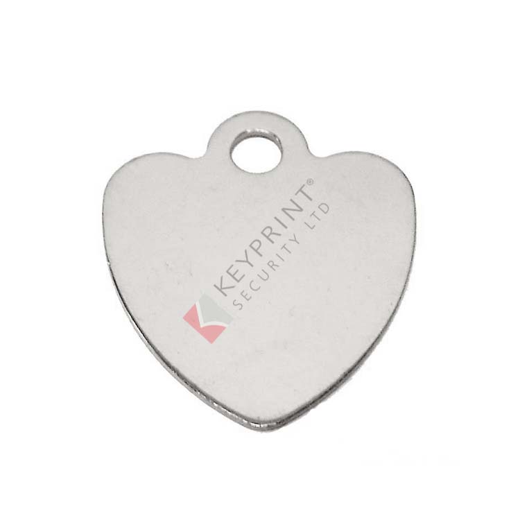 Name Discs 25mm Heart Shaped Nickel