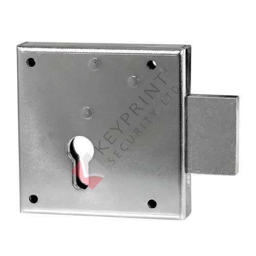 Gate Lock No.100 - Left Hand Rim Lockcase Euro Profile 65mm Backset