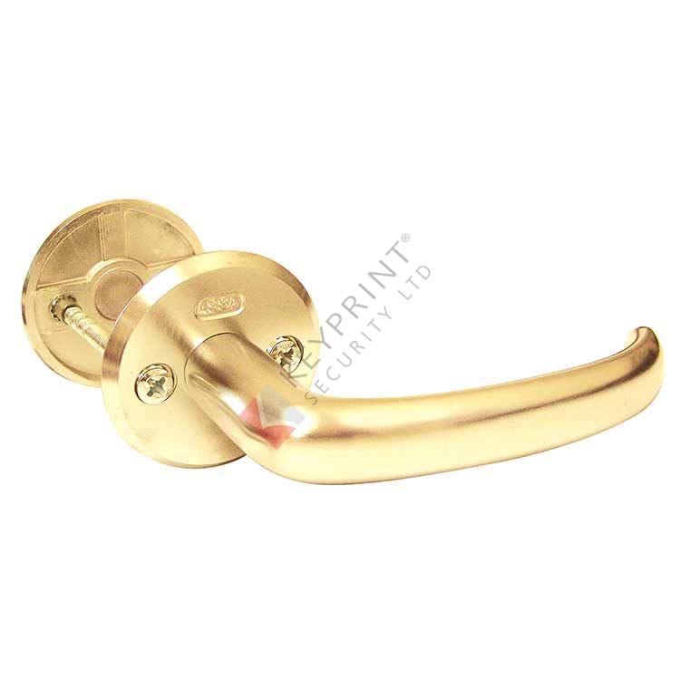 ASSA OUTSIDE BLIND ROSE & INTERNAL AS640 LEVER HANDLE PB