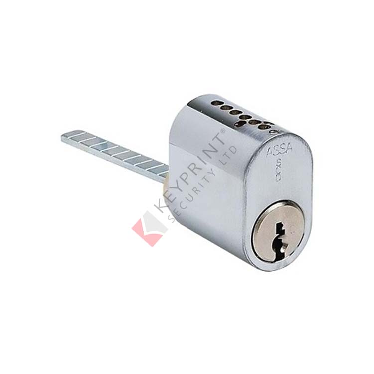 ASSA 6-Pin 607 UK Cylinder with Tail - Satin Chrome