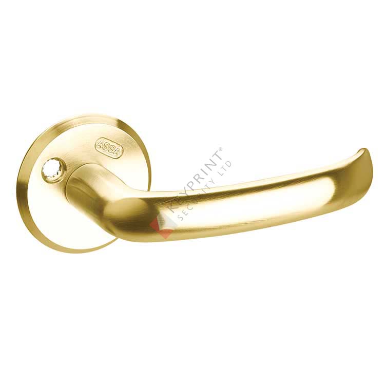 ASSA 640 Classic Lever Handle - Unsprung with Round Roses