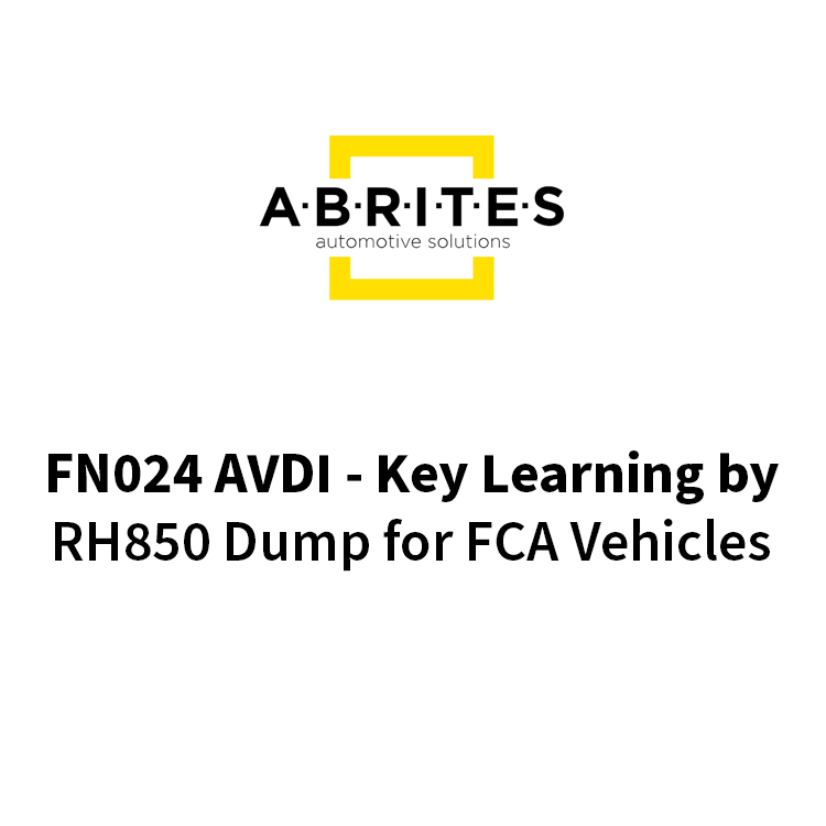 FN024 AVDI - Key Learning by RH850 Dump for FCA Vehicles