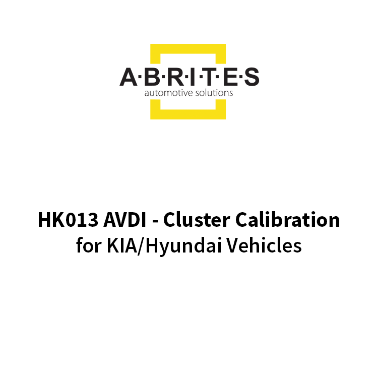 HK013 AVDI - Cluster Calibration for KIA/Hyundai Vehicles