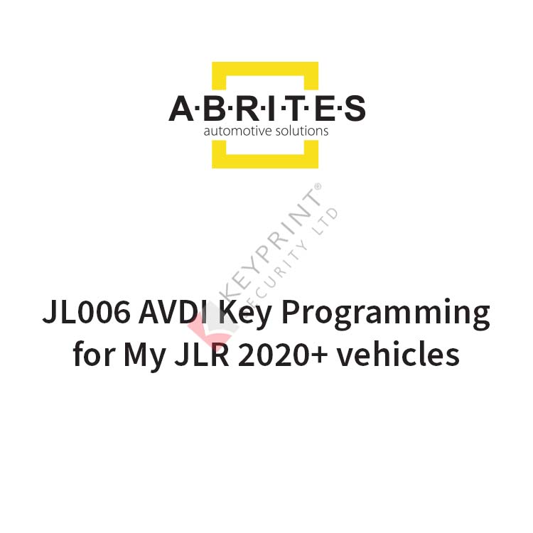 JL006 AVDI Key Programming for My JLR 2020+ vehicles