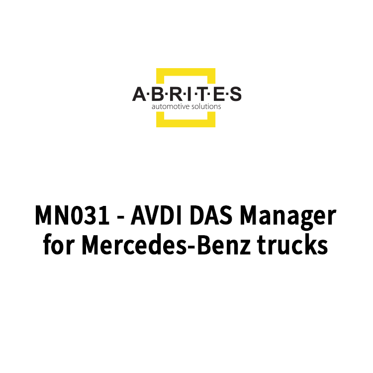 MN031 - AVDI DAS Manager for Mercedes-Benz trucks