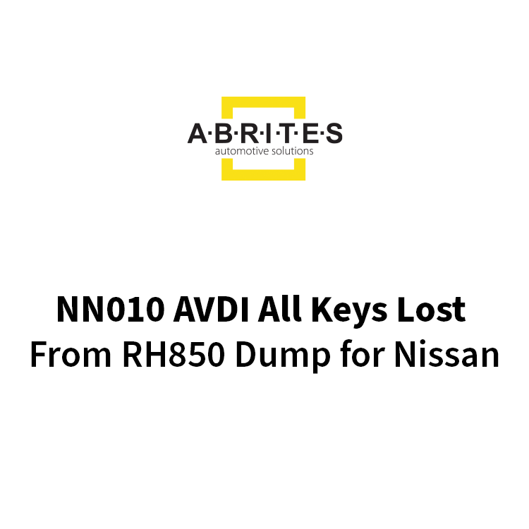 NN010 AVDI All Keys Lost from RH850 Dump for Nissan