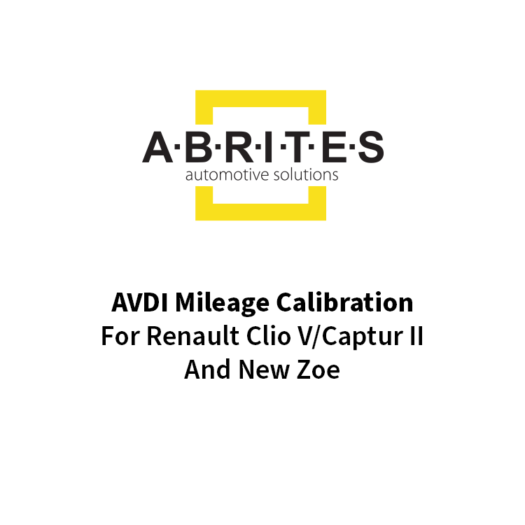 RR025 - AVDI Mileage calibration for Renault Clio V/Captur II and new Zoe