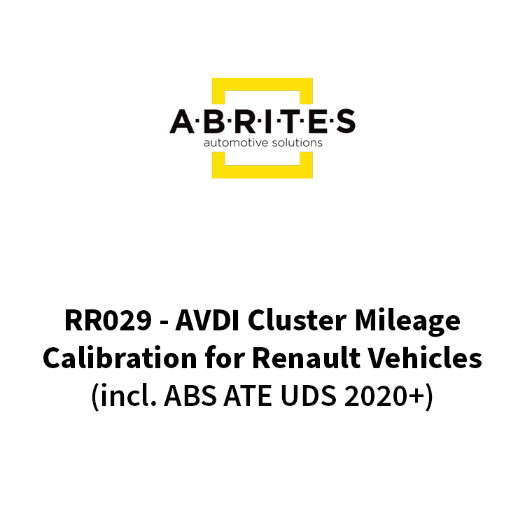 RR029 - AVDI Cluster Mileage Calibration for Renault Vehicles (incl. ABS ATE UDS 2020+) - Special Function