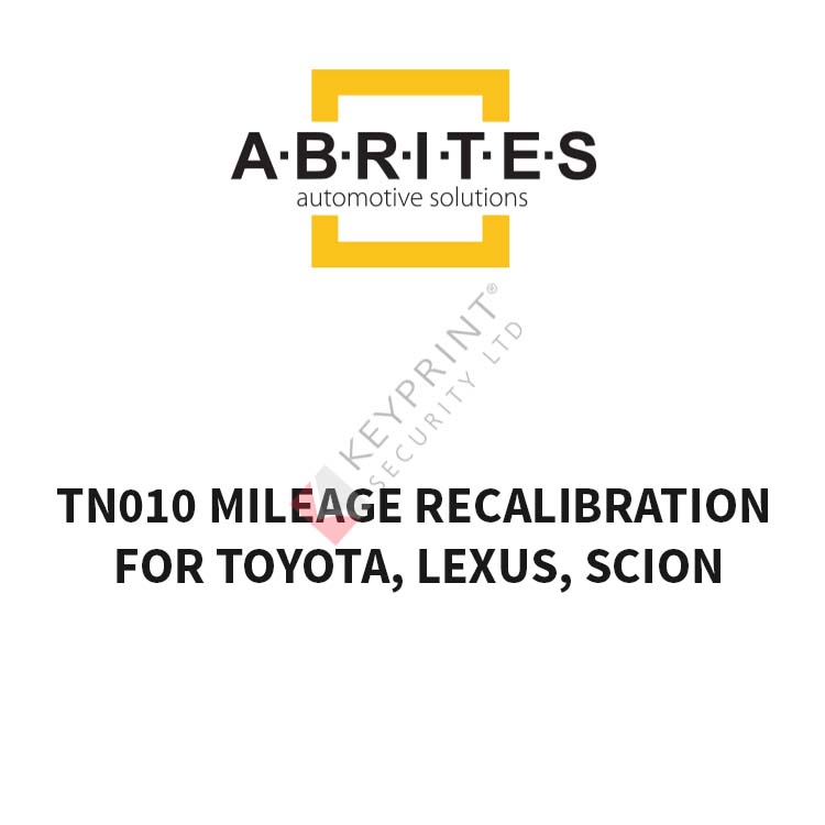 TN010 Mileage Recalibration  for Toyota, Lexus, Scion