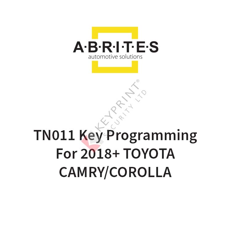 TN011 Key Programming For 2018+ TOYOTA CAMRY/COROLLA