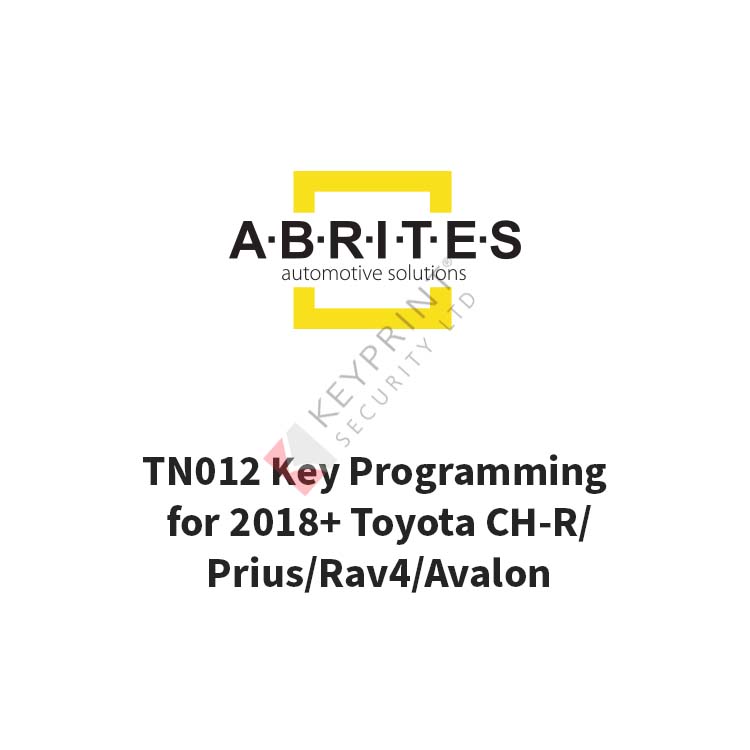 TN012 Key programming for 2018+ Toyota CH-R/Prius/Rav4/Avalon