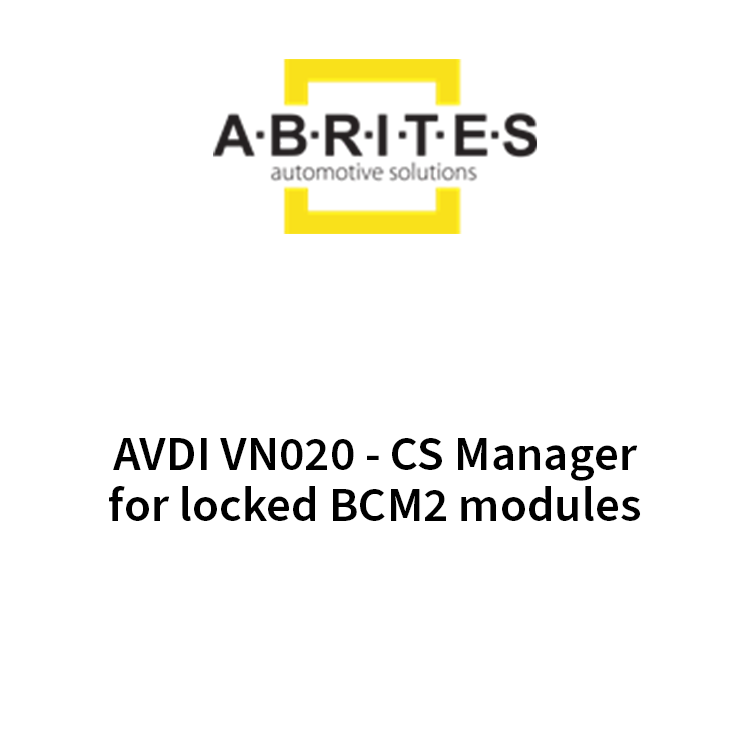 VN020 - CS Manager for Locked BCM2 Modules Requires AVDI & CB016