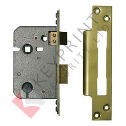 64mm Bathroom Lock With 45mm Backset - Satin Brass