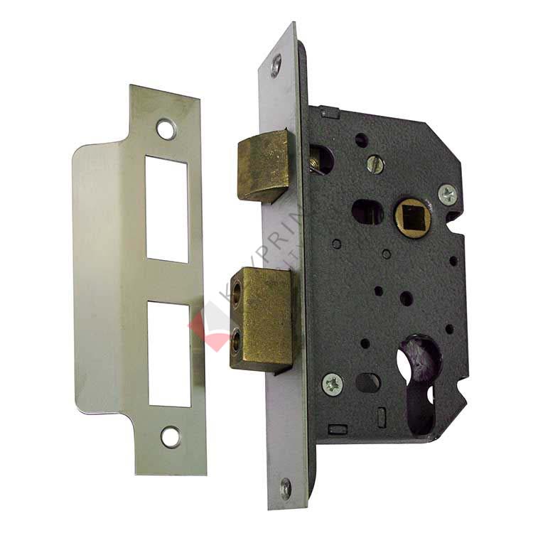 63mm Euro Profile Mortice Sashlock with 44mm Backset