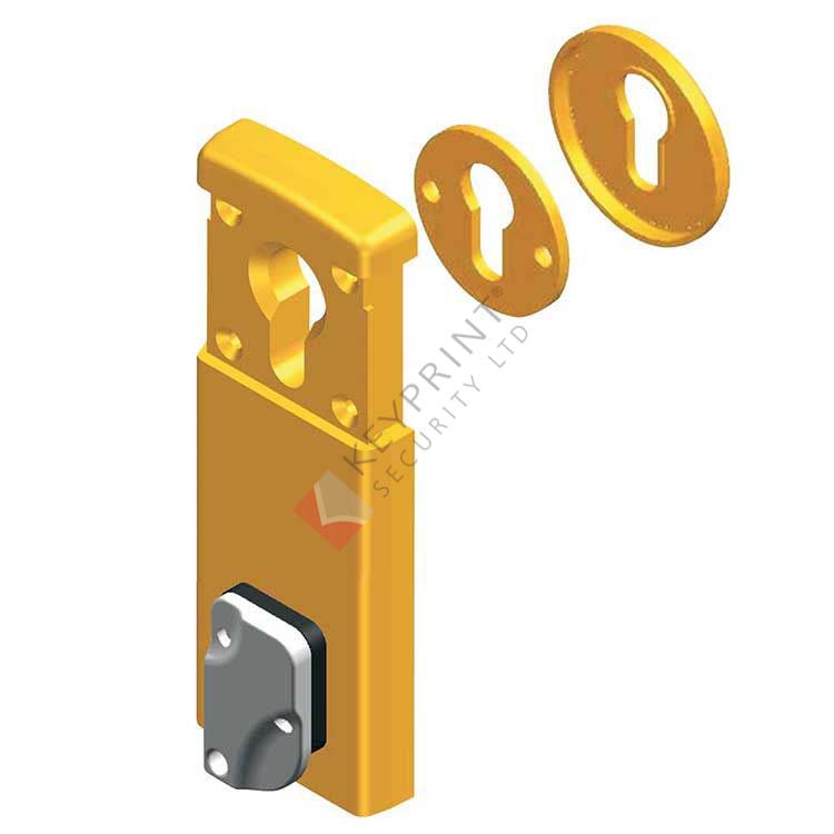 DISEC Mini-Magnet Escutcheon - Front & Round Internal Plate - 110 x 55mm