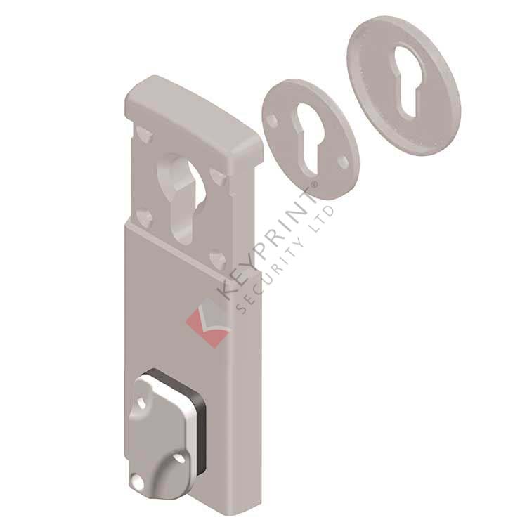 DISEC Mini-Magnet Escutcheon - Front & Round Int. Plate - 110 x 55mm