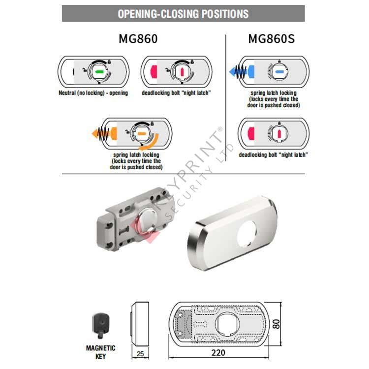 Disec MG850 High Security Van Lock - Pair - Keyed alike