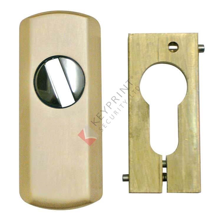 DISEC Easy Fit Euro Profile Steel Guard Escutcheon - Brass