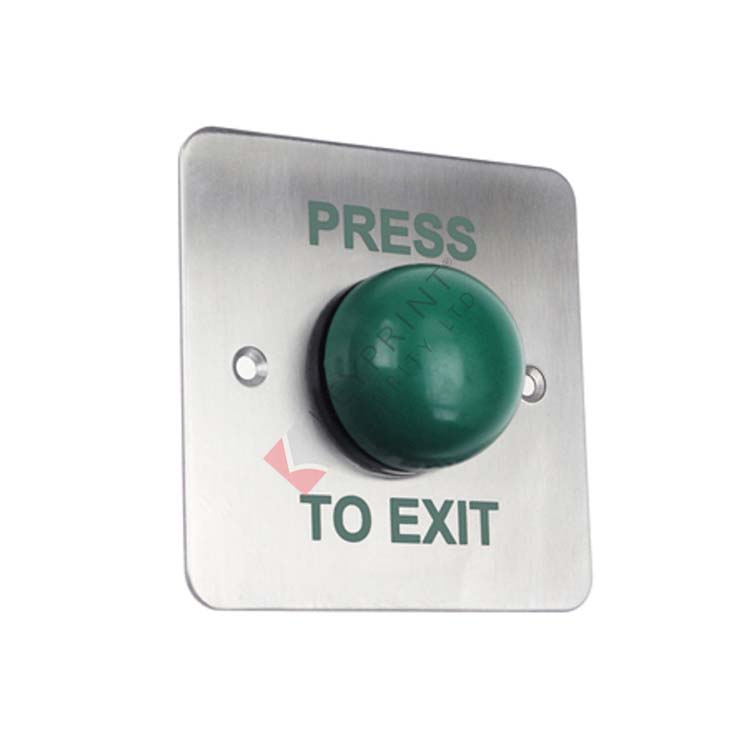 Heavy Duty Exit Button With Green Dome - Flush