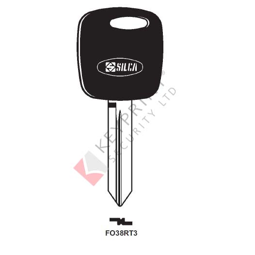 FO38RT3 Transponder Key Blank for Ford (CASE ONLY)