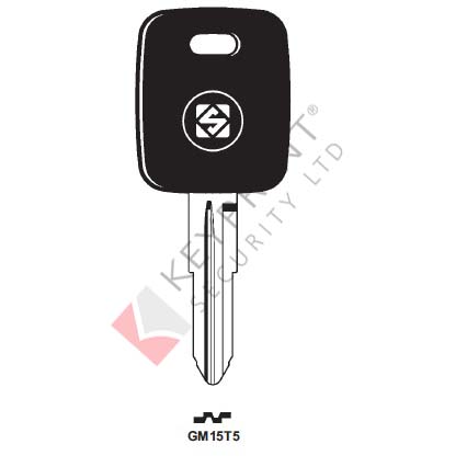 GM15T5 Transponder Key Blank for General Motors (CASE ONLY)