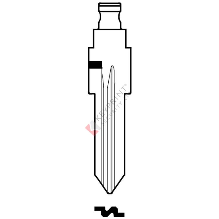 GT15RFH Silca Flip Key Blade