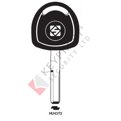 HU43T2 Transponder Key Blank for Opel-Vauxhall (CASE ONLY)