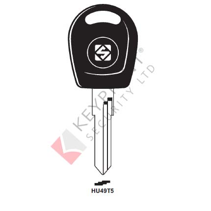 HU49T5 Transponder Key Blank for VW (CASE ONLY)