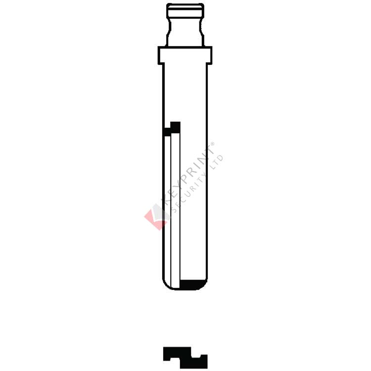 HU56RFH Silca Flip Key Blade