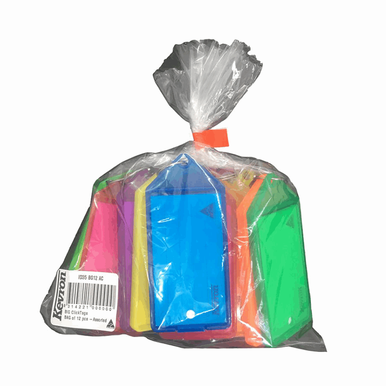 Kevron The Big Tags - Assorted Colours - Bag of 12