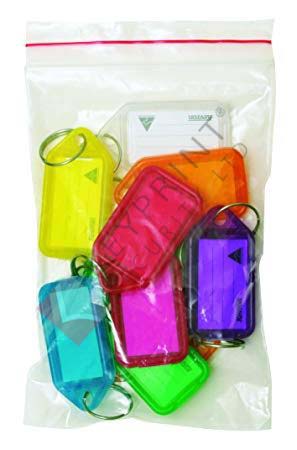 Kevron Clicktags Key Tags Assorted Colours - Bag of 10