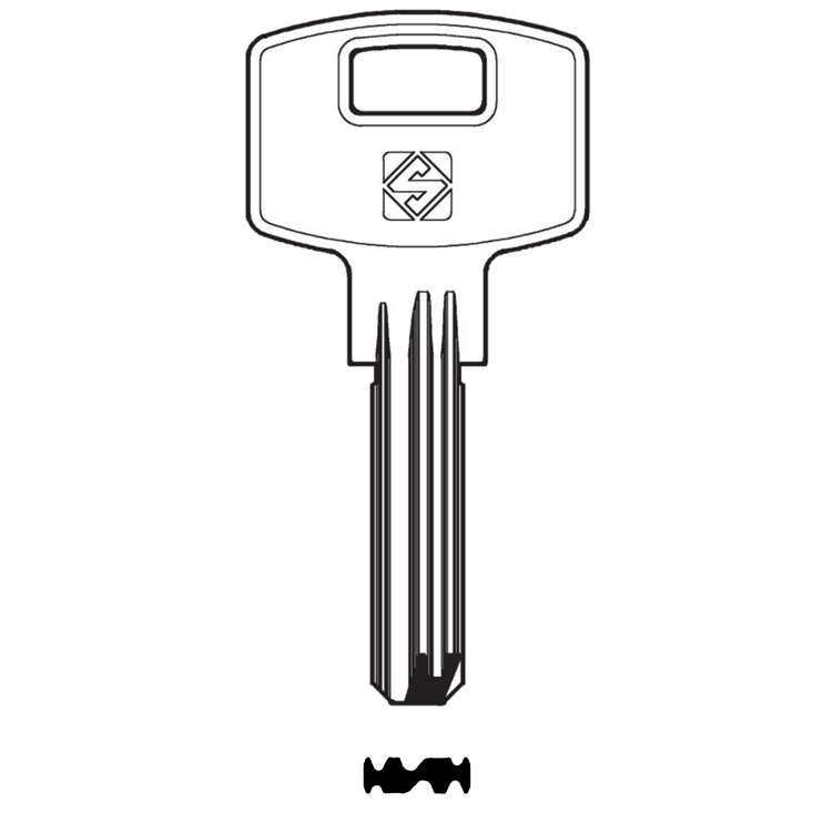 SILCA MS23 Key Blank To suit Master Dimple Cylinders & Padlocks