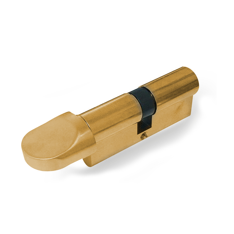 Esla NG 4 Euro Single/Turn 60mm (30/30T) Cylinder - Polished Brass