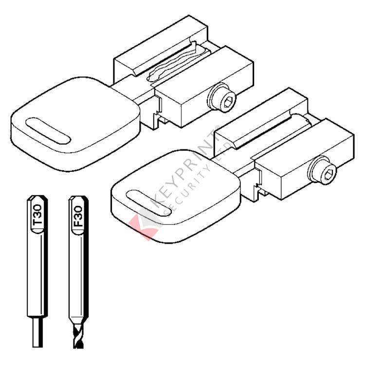 MATRIX PRO, EVO, S-SX-SLX Volkswagon Group Adaptors For Keys With Intenal Cuts