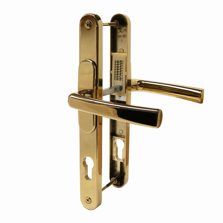 Universal Adjustable Lever Lever Door Handle - 62-95mm PZ Sprung 260mm Screw Centres