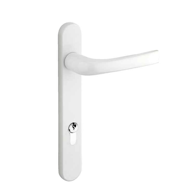 Replacement Lever/Lever Door Handles, 220mm Backplate - 92mm PZ - White