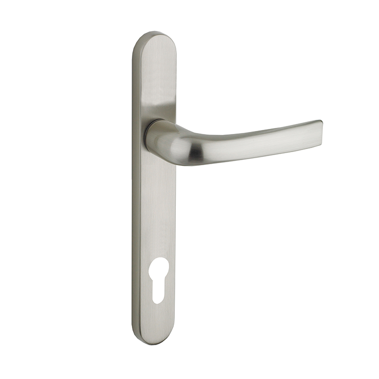 Replacement Lever/Lever Door Handles, 240mm Backplate - 92mm PZ - Silver