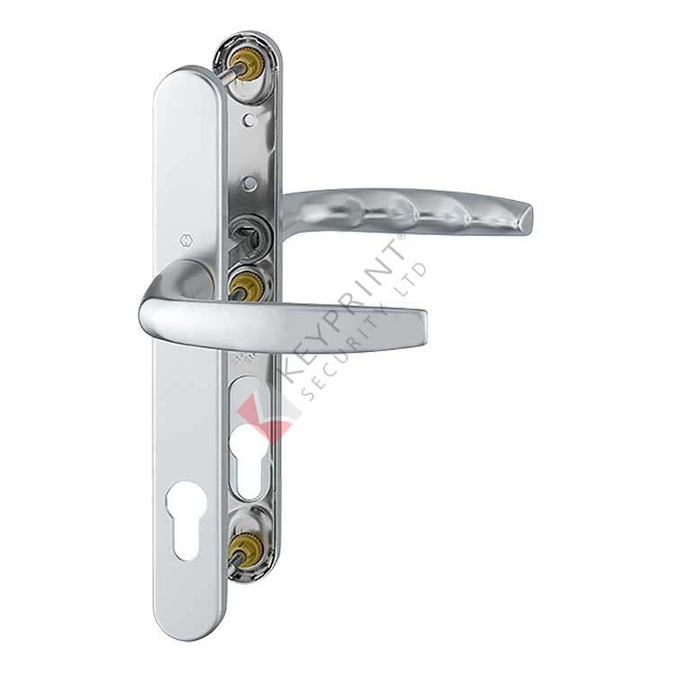 92mm Centres PVCu Multi-point Lock Handles (3 Holes) Aluminium