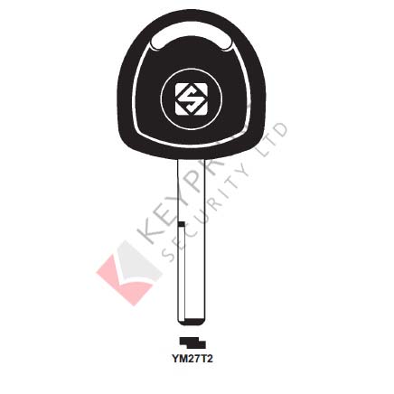 YM27T2 Transponder Key Blank for Opel-Vauxhall (CASE ONLY)