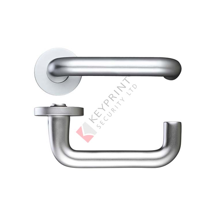 19mm Return-to-door handle on round rose