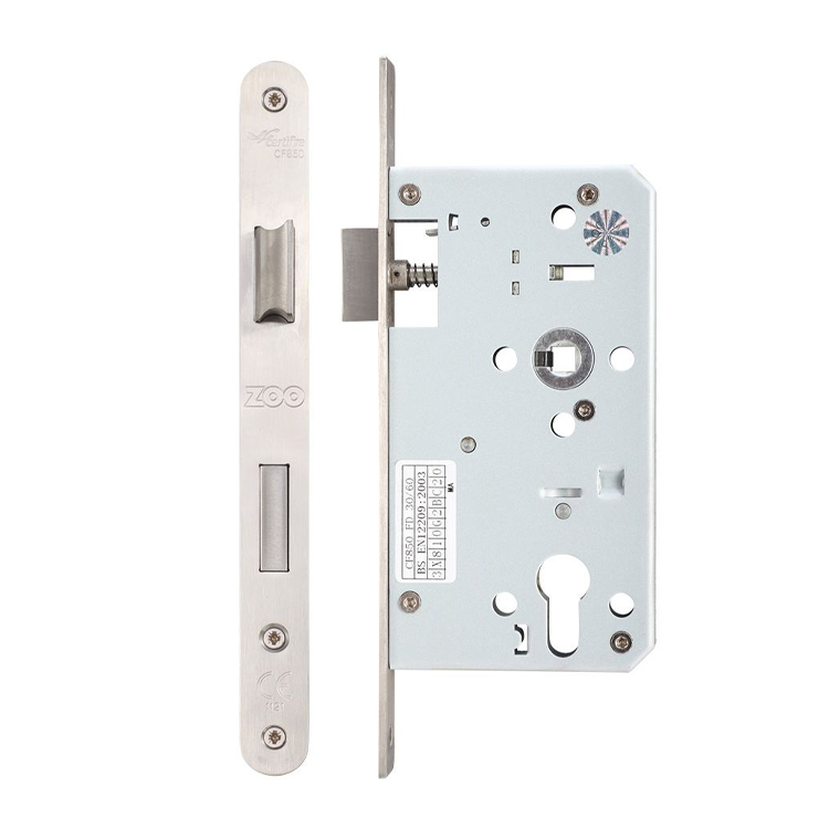 DIN Euro Sash Lock - Single Throw - 72MM C/C - Backset 60MM - Radius End